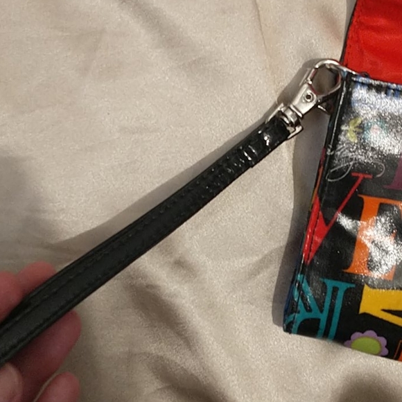 Vera Bradley Patent Leather Multi Colored Logo Clutch - Picture 8 of 8